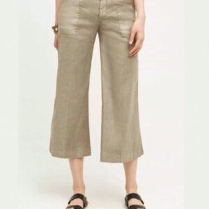 Anthropologie Level 99 Linen Blend Gaucho Crop Pants